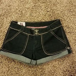 Junior's Dark Denim Jean Short Shorts Size 9